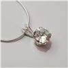 Image 2 : SILVER CUBIC ZIRCONIA NECKLACE (~LENGTH 16INCHES)