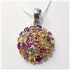 Image 1 : SILVER MULTI COLOR GEMSTONE  NECKLACE