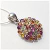 Image 2 : SILVER MULTI COLOR GEMSTONE  NECKLACE