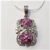Image 1 : SILVER RUBY(0.6CT) NECKLACE (~LENGTH 17INCHES)