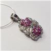 Image 2 : SILVER RUBY(0.6CT) NECKLACE (~LENGTH 17INCHES)