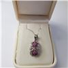 Image 3 : SILVER RUBY(0.6CT) NECKLACE (~LENGTH 17INCHES)