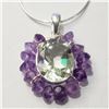 Image 1 : SILVER GREEN AMETHYST NECKLACE