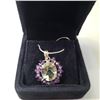 Image 3 : SILVER GREEN AMETHYST NECKLACE