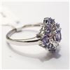 Image 2 : SILVER TANZANITE RING (~SIZE 8)(~WEIGHT 3.55G)
