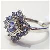 Image 3 : SILVER TANZANITE RING (~SIZE 8)(~WEIGHT 3.55G)
