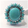 Image 1 : SILVER TURQUOISE RING (~SIZE 10)(~WEIGHT 6.15G)
