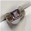 Image 2 : SILVER AMETHYST RING(~WEIGHT 10.23G)