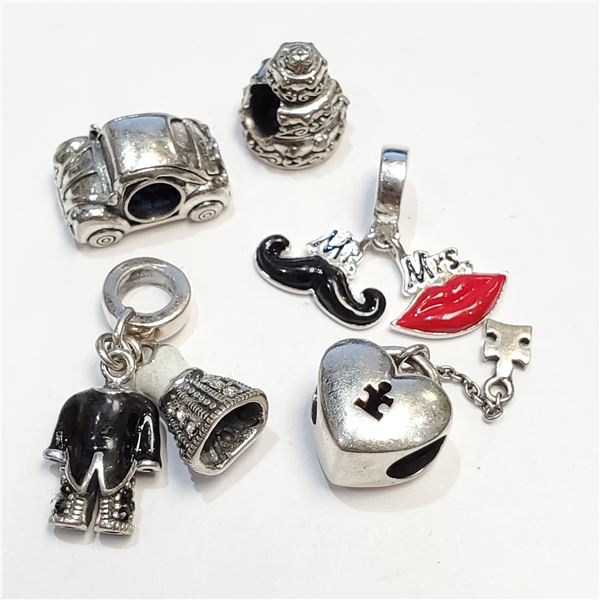 PACK OF 5 PANDORA STYLE BEADS