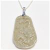 Image 1 : JADE WITH SILVER CHAIN NECKLACE