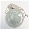 Image 3 : JADE 16" WITH SILVER CHAIN NECKLACE(WEIGHT 27.68G