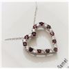 Image 2 : SILVER GARNET 19" NECKLACE