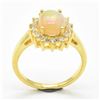 Image 1 : GOLD PLATED SILVER OPAL CZ(1.5CT) GOLD RHODIUM