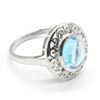 Image 4 : SILVER BLUE TOPAZ SWISS(4.85CT)  RHODIUM PLATED