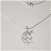 Image 3 : SILVER UNICORN 18" NECKLACE