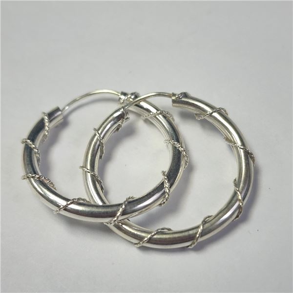 SILVER HOOP EARRINGS