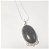 Image 2 : SILVER GENUINE GEMSTONE 16" NECKLACE