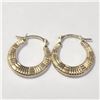 Image 3 : 10K YELLOW GOLD CRYSTAL 0.74G EARRINGS