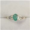 Image 1 : 10K YELLOW GOLD EMERALD(0.45CT) RING (~SIZE 5.5)
