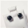 Image 2 : 14K WHITE GOLD BLACK DIAMOND(1.5CT) EARRINGS