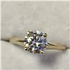 Image 3 : 10K YELLOW GOLD WHITE MOISSANITE(1CT) RING