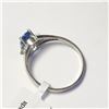 Image 4 : 14K WHITE GOLD BLUE SAPPHIRE(1CT) DIAMOND(0.06CT)