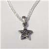 Image 1 : SILVER MARCASITE STAR 16"  NECKLACE