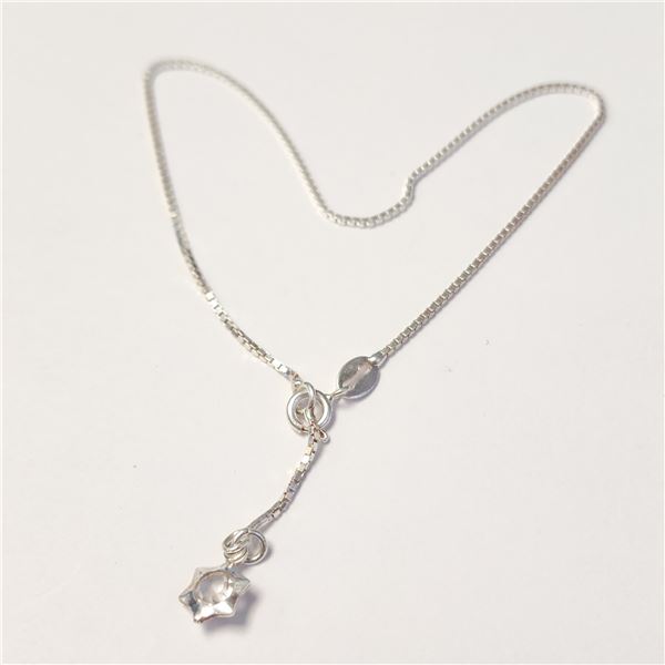 SILVER 9.5" ANKLET