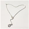 Image 1 : SILVER ANKLET 9.5" CZ NECKLACE