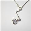 Image 2 : SILVER ANKLET 9.5" CZ NECKLACE