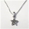 Image 1 : SILVER MARCASITE STAR 16" NECKLACE
