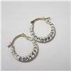 Image 2 : 10K YELLOW GOLD CRYSTAL 0.67G HOOP EARRINGS