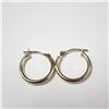 Image 1 : 14K YELLOW GOLD HOOP 0.5" 0.67G EARRINGS