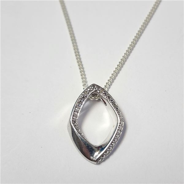 SILVER DIAMOND 24" NECKLACE