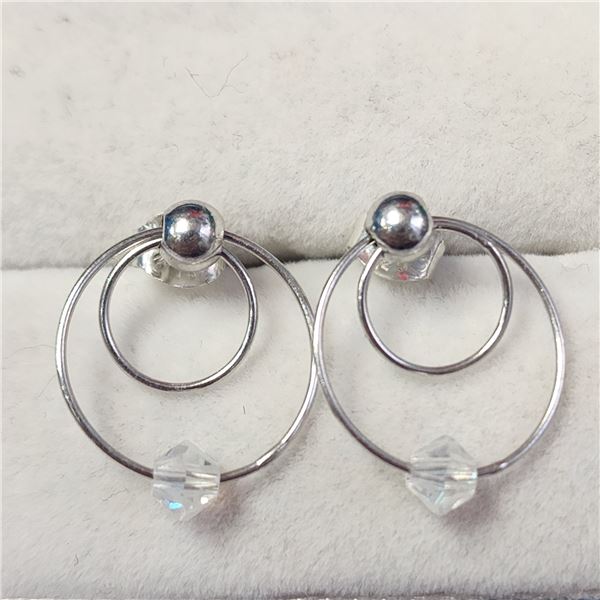 SILVER CRYSTAL EARRINGS