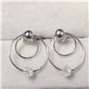 Image 1 : SILVER CRYSTAL EARRINGS