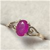 Image 3 : 10K YELLOW GOLD RUBY(0.65CT) RING (~SIZE 5.5)