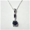 Image 1 : SILVER GARNET 16" NECKLACE