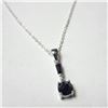 Image 2 : SILVER GARNET 16" NECKLACE