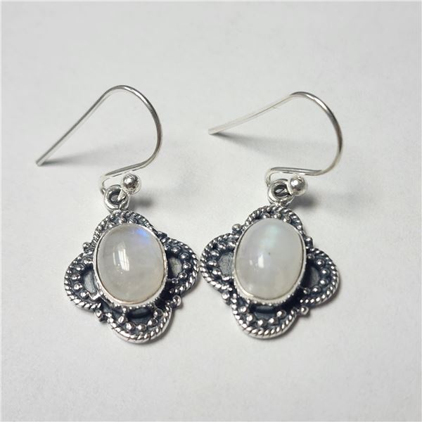 SILVER MOONSTONE EARRINGS