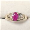 Image 1 : 10K YELLOW GOLD RUBY(0.6CT)  RING (~SIZE 4.5)