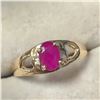 Image 2 : 10K YELLOW GOLD RUBY(0.6CT)  RING (~SIZE 4.5)
