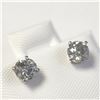 Image 2 : 14K WHITE GOLD DIAMOND (0.75CT,I2-3,F-G) EARRINGS