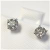 Image 3 : 14K WHITE GOLD DIAMOND (0.75CT,I2-3,F-G) EARRINGS
