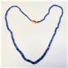 Image 1 : 10K YELLOW GOLD SAPPHIRE 16"(37CT) NECKLACE