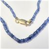 Image 3 : 10K YELLOW GOLD SAPPHIRE 16"(37CT) NECKLACE