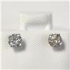 Image 1 : 14K WHITE GOLD DIAMOND (0.52CT,I1-3,F-H) EARRINGS