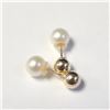 Image 1 : 10K YELLOW GOLD FRESH WATER PEARL REVERSIBLE