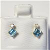 Image 1 : 10K YELLOW GOLD BLUE TOPAZ(0.44CT) DIAMOND