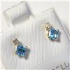 Image 2 : 10K YELLOW GOLD BLUE TOPAZ(0.44CT) DIAMOND